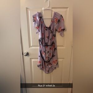 Rue 21 floral dress with belt 2xl